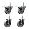 Service Caster 4 Inch Semi Steel Swivel 34 Inch Threaded Stem Caster Set 2 Total Lock Brakes SCC-TSTTL20S414-SSS-34212-2-S-2 - alternate 1